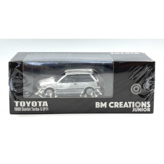 BM Creations 1:64 1988 Toyota Starlet Turbo-S (EP-71) White LHD