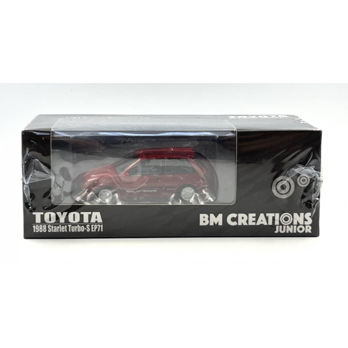 BM Creations 1:64 1988 Toyota Starlet Turbo-S (EP-71) Red LHD
