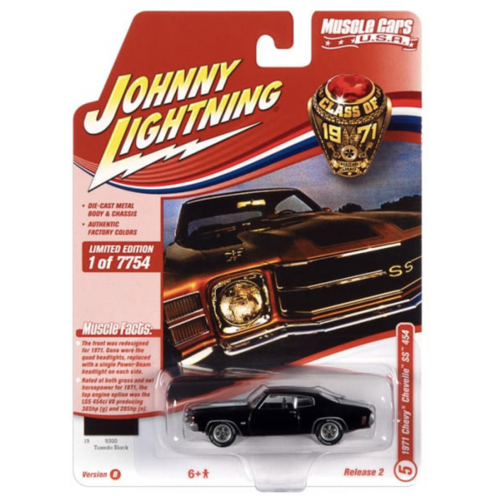 Johnny Lightning 1:64 Muscle Cars U.S.A - 1971 Chevelle SS 454 Gloss Black