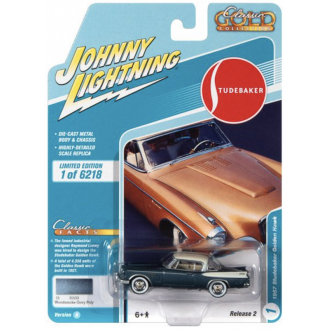 Johnny Lightning 1:64 Classic Gold - 1957 Studebaker Golden Hawk Gray Poly