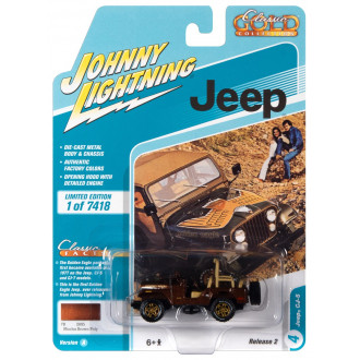 Johnny Lightning 1:64 Classic Gold - Jeep CJ-5 Brown