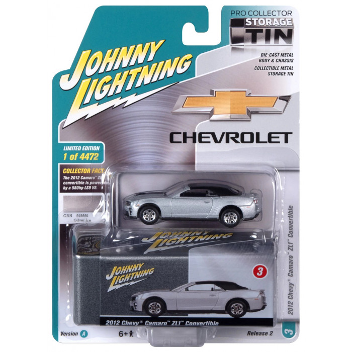Johnny Lightning 1:64 - 2012 Chevrolet Camaro ZL1 Convertible Silver