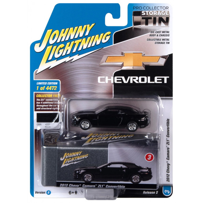 Johnny Lightning 1:64 - 2012 Chevrolet Camaro ZL1 Convertible Black