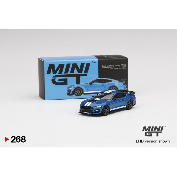 Mini GT 1:64 - Ford Mustang Shelby GT500 Blue LHD