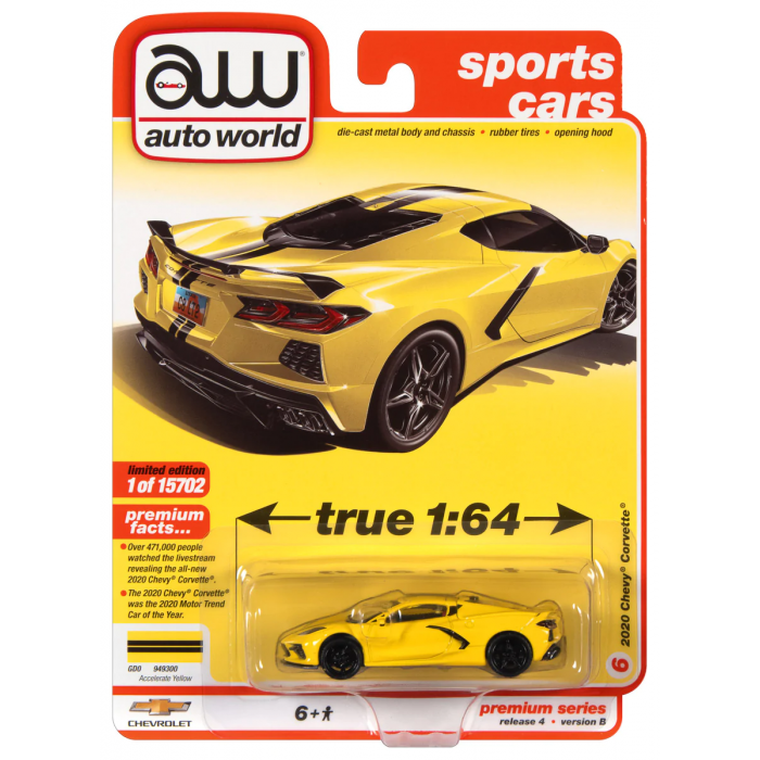 Auto World 1:64 - 2020 Chevrolet Corvette Accelerate Yellow