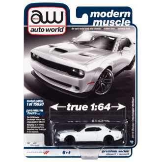 Auto World 1:64 - 2018 Dodge Challenger Hellcat White Knuckle