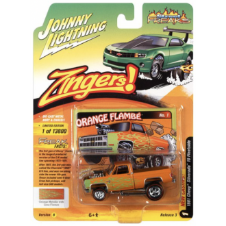 Johnny Lightning 1:64 Street Freaks - 1981 Chevrolet Silverado 10 Fleet Side Orange
