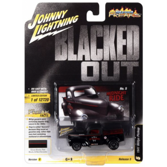 Johnny Lightning 1:64 Street Freaks - 1941 Jeep Willys Gasser Pickup Gloss Black