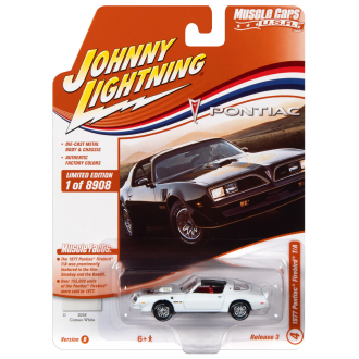 Johnny Lightning 1:64 Muscle Cars U.S.A - 1977 Pontiac Firebird Trans Am Cameo White