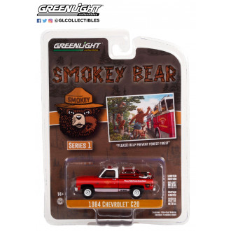 Greenlight 1:64 Smokey Bear - 1984 Chevrolet C20 Custom Deluxe