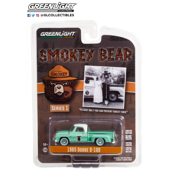 Greenlight 1:64 Smokey Bear - 1965 Dodge D-100
