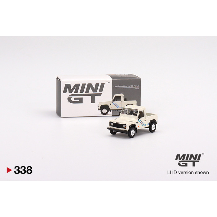 Mini GT 1:64 - Land Rover Defender 90 Pickup White RHD
