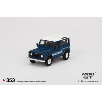 Mini GT 1:64 - Land Rover Defender 90 County Wagon Stratos Blue RHD