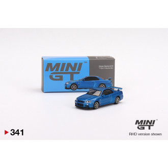 Mini GT 1:64 Nissan GT-R R34 V-Spec II Bayside Blue RHD