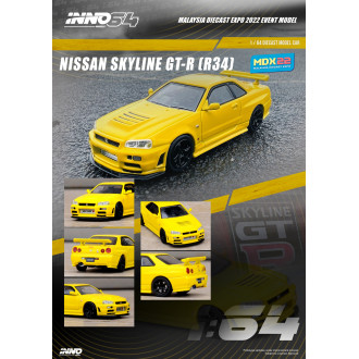 Inno64 1:64 Nissan Skyline GT-R R34 Lighting Yellow