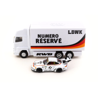 Tarmac 1:64 - Porsche RWB 993 41 & LBWK Truck LIMITED EDITION