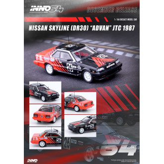 Inno64 1:64 - 1987 Nissan Skyline 2000 Turbo RS-X HR31 Advan