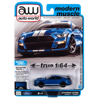 Auto World 1:64 - 2021 Shelby GT500 Carbon Edition Velocity Blue