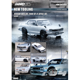Inno64 1:64 - Nissan Skyline 2000 GT-R (KPGC10) Silver