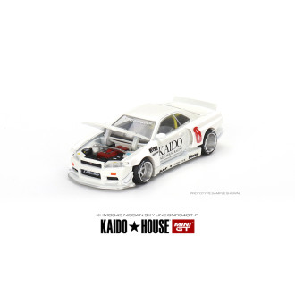 Mini GT 1:64 - Kaido House V1 Nissan Skyline GT-R (R34) White