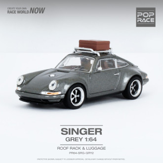 Pop Race 1:64 - Porsche Singer with Luggage Grey