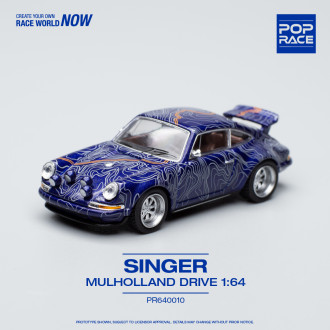Pop Race 1:64 - Porsche Singer Mul Holland Blue