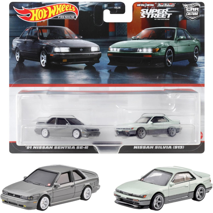 Hot Wheels 1:64 - 2-Pack - 1991 Nissan Sentra SE-R & Nissan Silvia (S13)