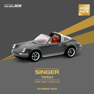 Pop Race 1:64 - Porsche Singer Targa Dark Grey Metallic