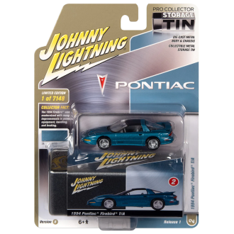 Johnny Lightning 1:64 - Collector Tin - 1994 Pontiac Firebird T/A Light Teal Poly