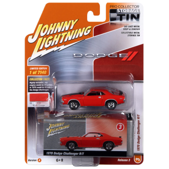 Johnny Lightning 1:64 - Collector Tin - 1970 Dodge Challenger R/T Hemi Orange