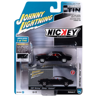 Johnny Lightning 1:64 - Collector Tin - Nickey 1967 Chevrolet Camaro Gloss Black