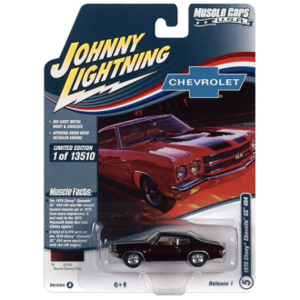 Johnny Lightning 1:64 - Muscle Cars U.S.A. - 1970 Chevrolet SS 454 Black Cherry