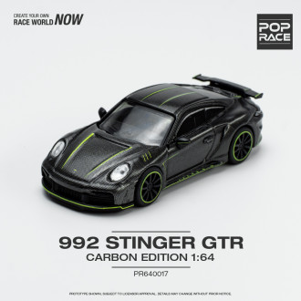Pop Race 1:64 - Porsche 992 Stinger GTR Carbon Edition Black