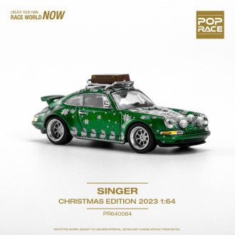 Pop Race 1:64 - Porsche Singer 2023 Christmas Edition Metallic Green