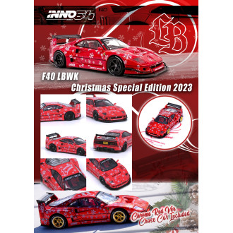 Inno64 1:64 - LBWK Ferrari F40 XMAS 2023 Special Edition Red Velvet