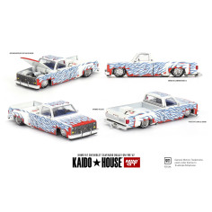 Mini GT 1:64 - 1980 Kaido House Chevrolet Silverado Dually On Fire V2