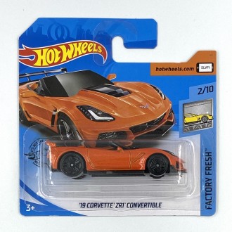 Hot Wheels 1:64 '19 Corvette ZR1 Convertible Orange