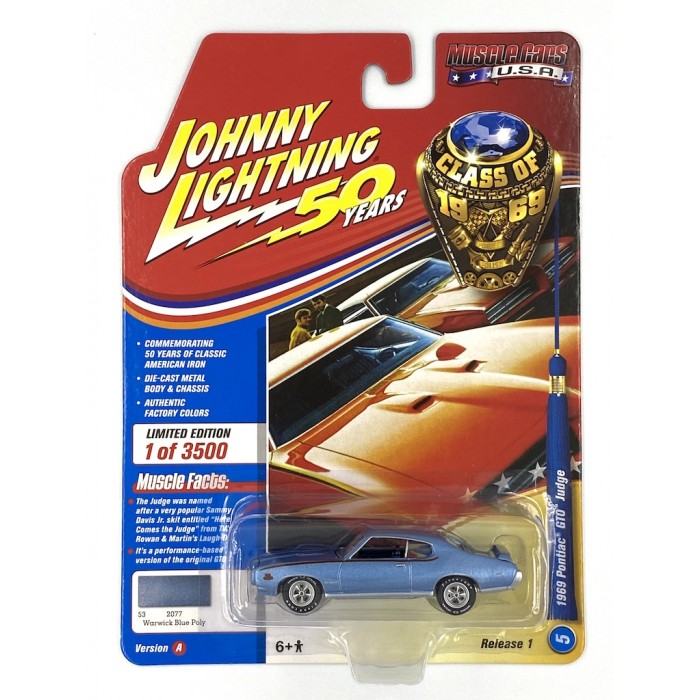 1969 PONTIAC GTO  #19             2004 JOHNNY LIGHTNING MUSCLE CARS U.S.A 1:64 