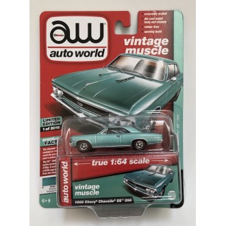 Auto World 1:64 Vintage Muscle 1966 Chevy Chevelle SS 396 Artesian Turquoise
