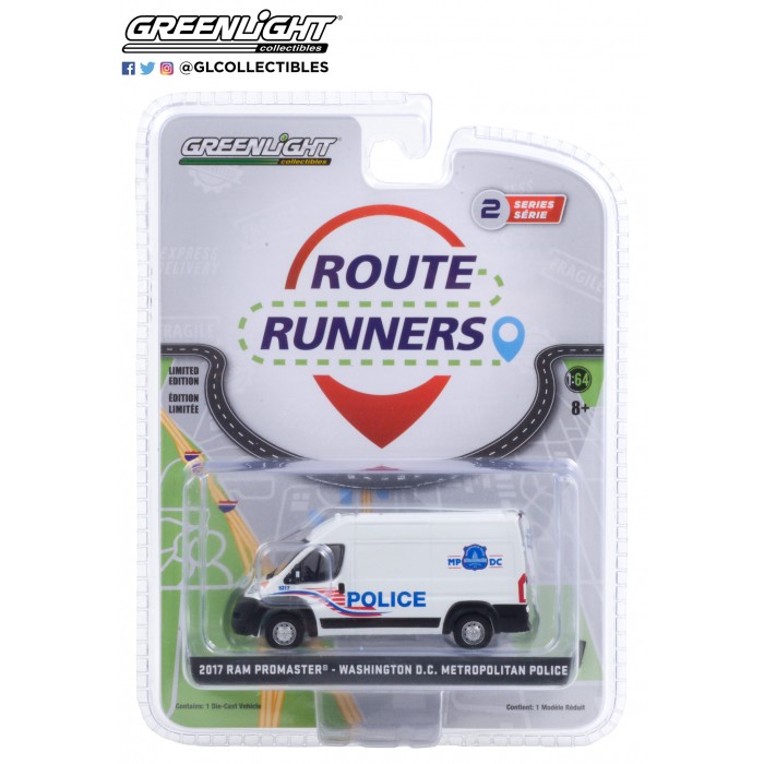 Greenlight 1:64 Route Runners - 2017 Dodge Ram Promaster Washington Metropolitan Police