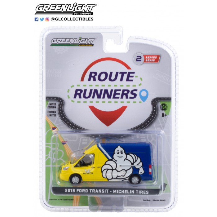 Greenlight 1:64 Route Runners - 2019 Ford Transit Michelin