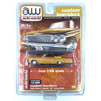 Auto World 1:64 1962 Chevrolet Impala SS Lowrider Gold Orange
