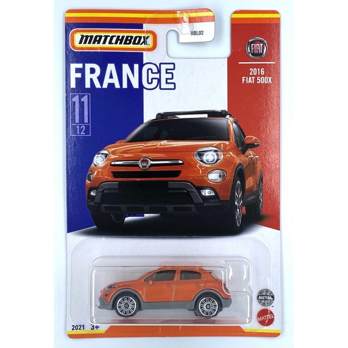 Matchbox 1:64 Best of France - 2016 Fiat 500X Orange