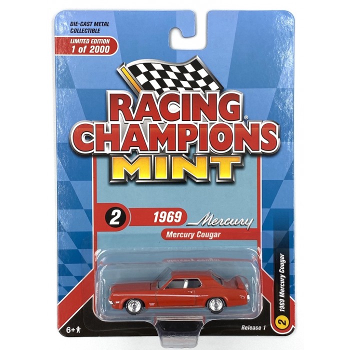 Racing Champions 1:64 1969 Mercury Cougar Eliminator Boss 302 Competition Orange