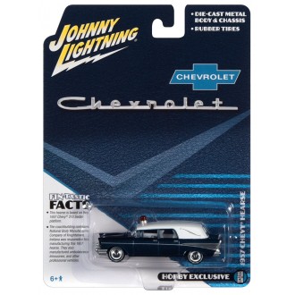 Johnny Lightning 1:64 - 1957 Chevy Hearse Blue