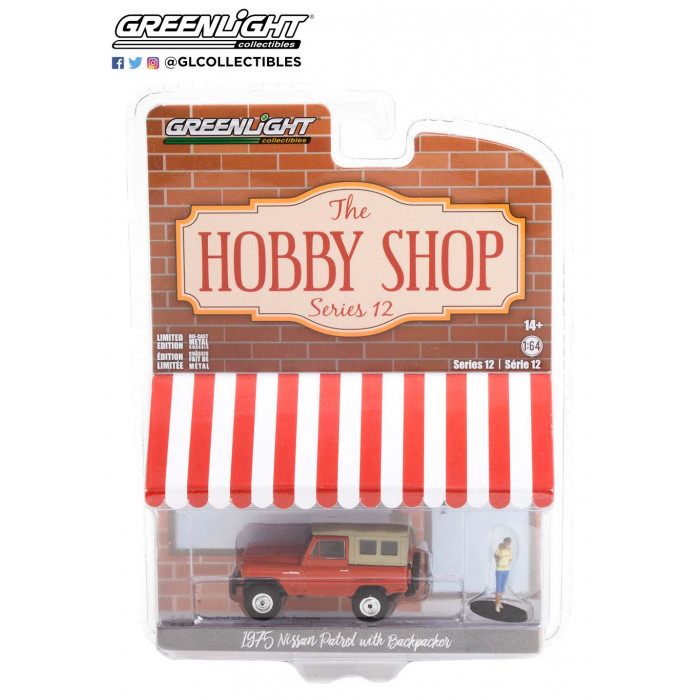 Greenlight 1:64 The Hobby Shop - 1975 Nissan Patrol with Backpacker